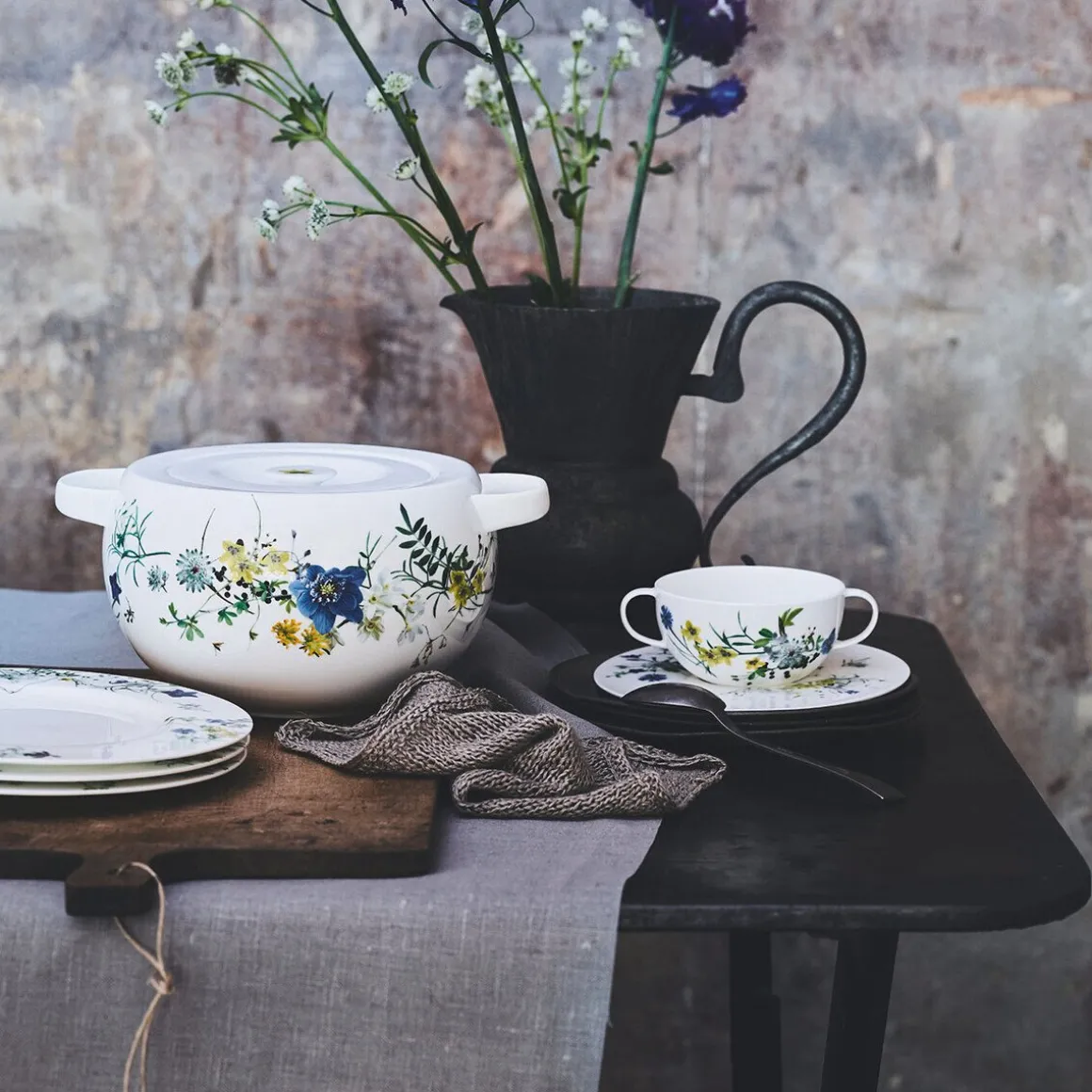 RosenthalSchüssel m. Deckel Brillance Fleurs des Alpes