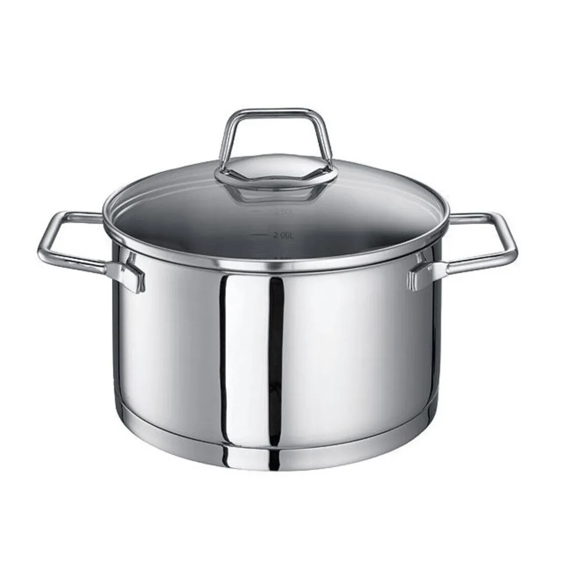 Schulte-UferFleischtopf 20 cm Edelstahl Wega mit Glasdeckel