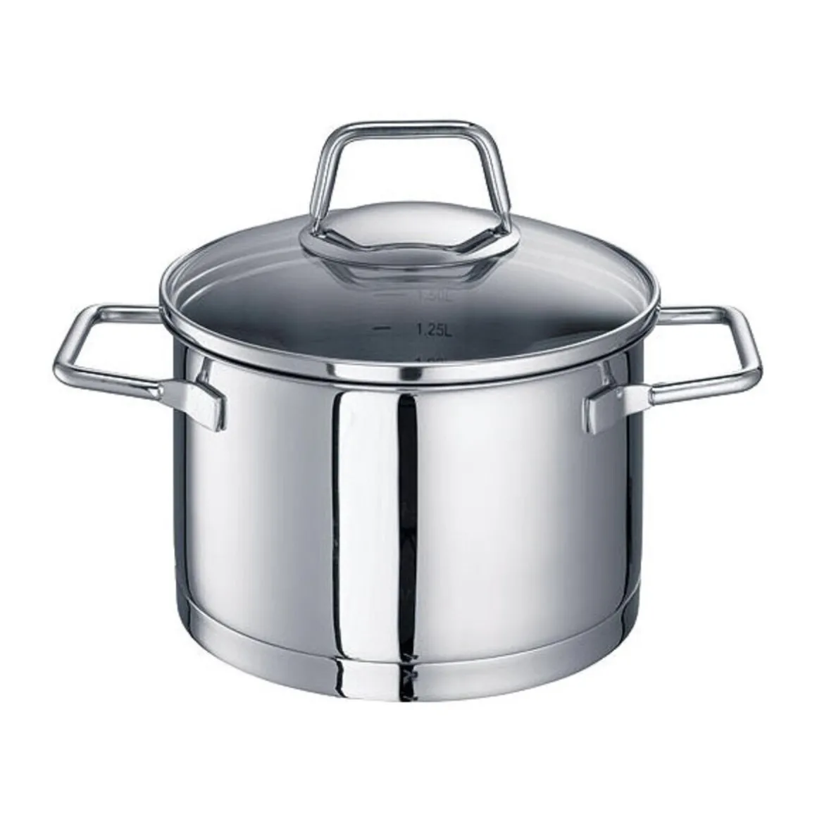 Schulte-UferFleischtopf 16 cm Edelstahl Wega mit Glasdeckel