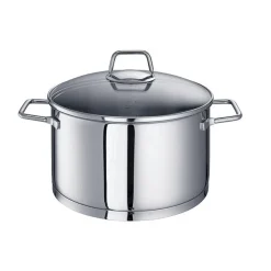 Schulte-UferFleischtopf 24 cm Edelstahl Wega mit Glasdeckel