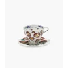 SeraxCappuccinotasse mit Untere 8 cm Midnight Flowers Anemone Milk