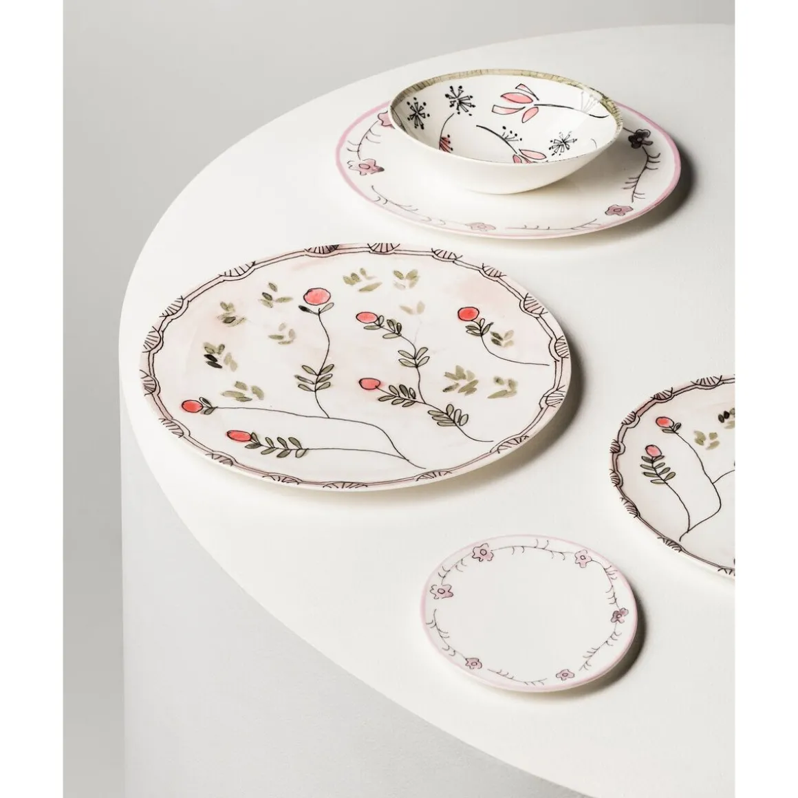 SeraxFrühstücksteller 20 cm Midnight Flowers Mirtillo Nude