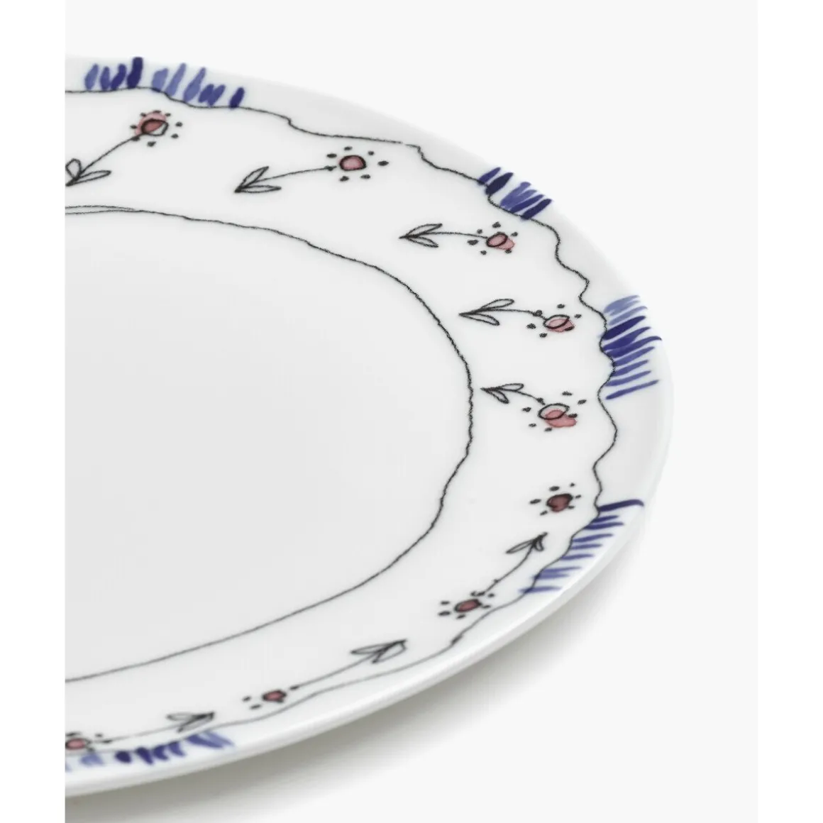 SeraxFrühstücksteller 20 cm Midnight Flowers Anemone Milk