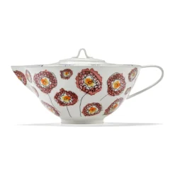 SeraxTeekanne 20x16x11 cm Midnight Flowers Anemone Milk Mauve