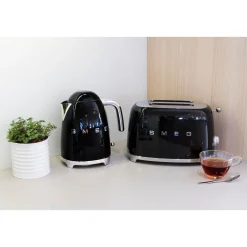 Smeg2-Schlitz-Toaster TSF01 950 W 50's Style schwarz