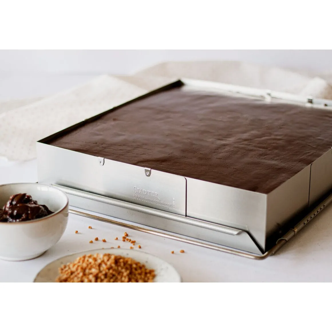 StädterBackrand verstellbar Edelstahl 25-50 x 22-41 cm H. 7 cm