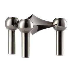 Stoff NagelKerzenständer 7 cm schwarz chrom