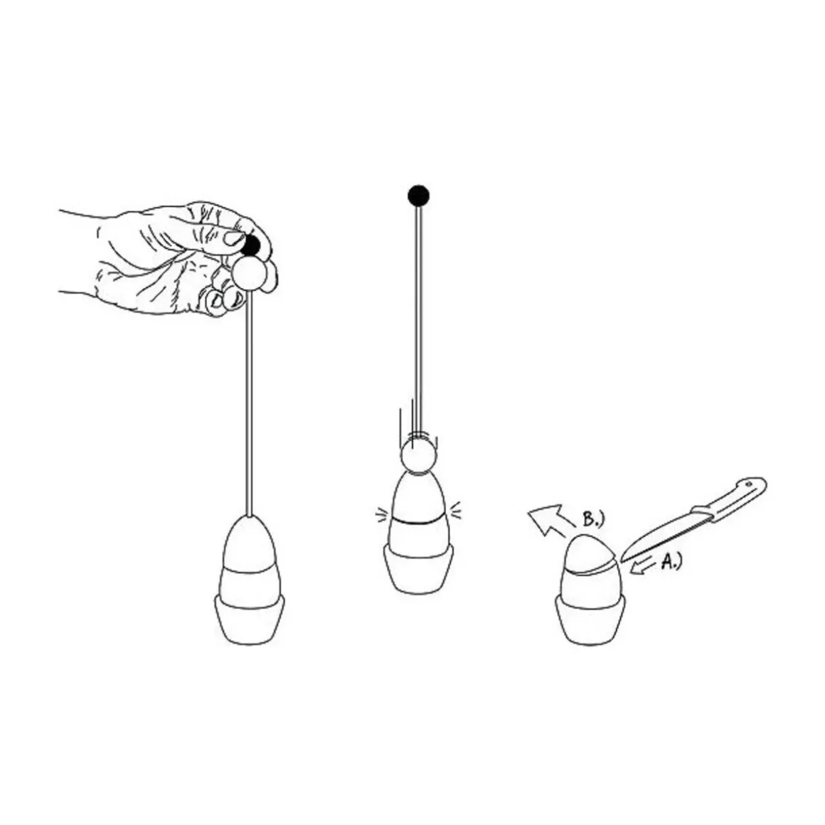 Take 2Eierköpfer Clack 24 cm Klassik Edition Birnenholzkugel