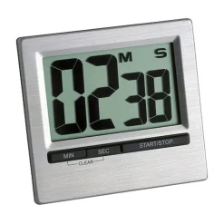 TFA DostmannKurzzeitwecker elektronisch Aluminium gebürstet