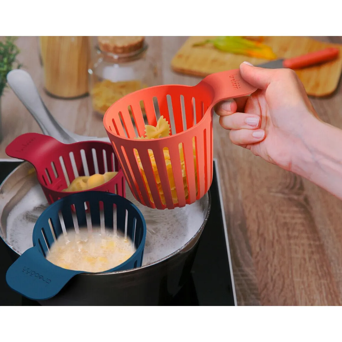 TrebonnGarkörbchen 3er-Set Cookin’Pods mehrfarbig