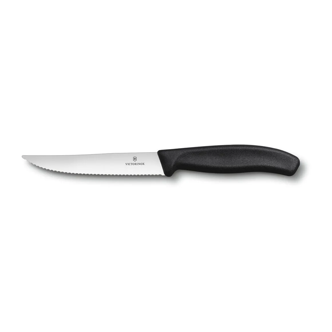VictorinoxSteakmesser 12 cm Wellenschliff Swiss Classic Gourmet schwarz