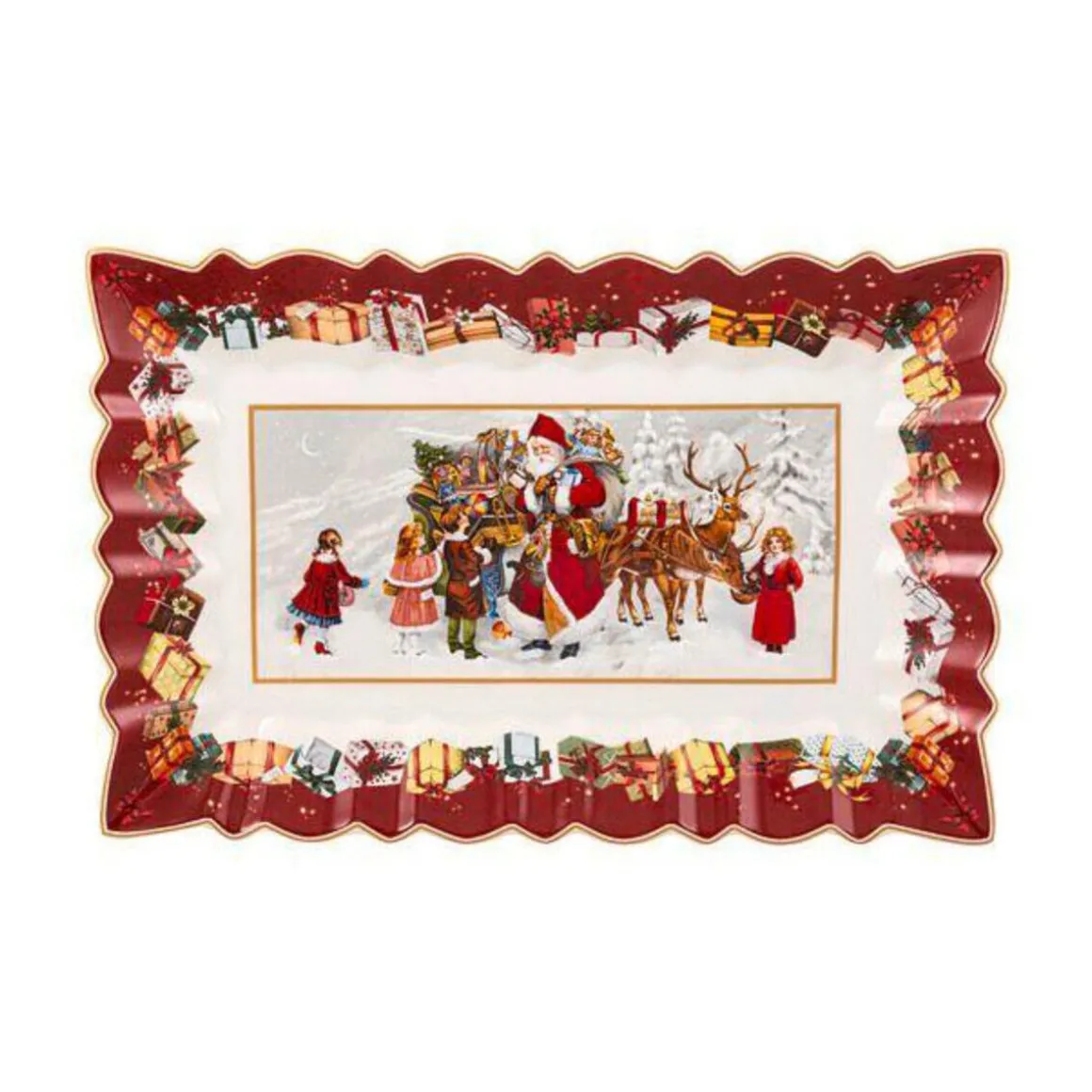 Villeroy & BochKuchenplatte 35x23 cm Toy’s Fantasy Santa und Kinder