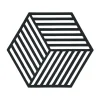 Zone DenmarkUntersetzer 16x14 cm Hexagon Schwarz