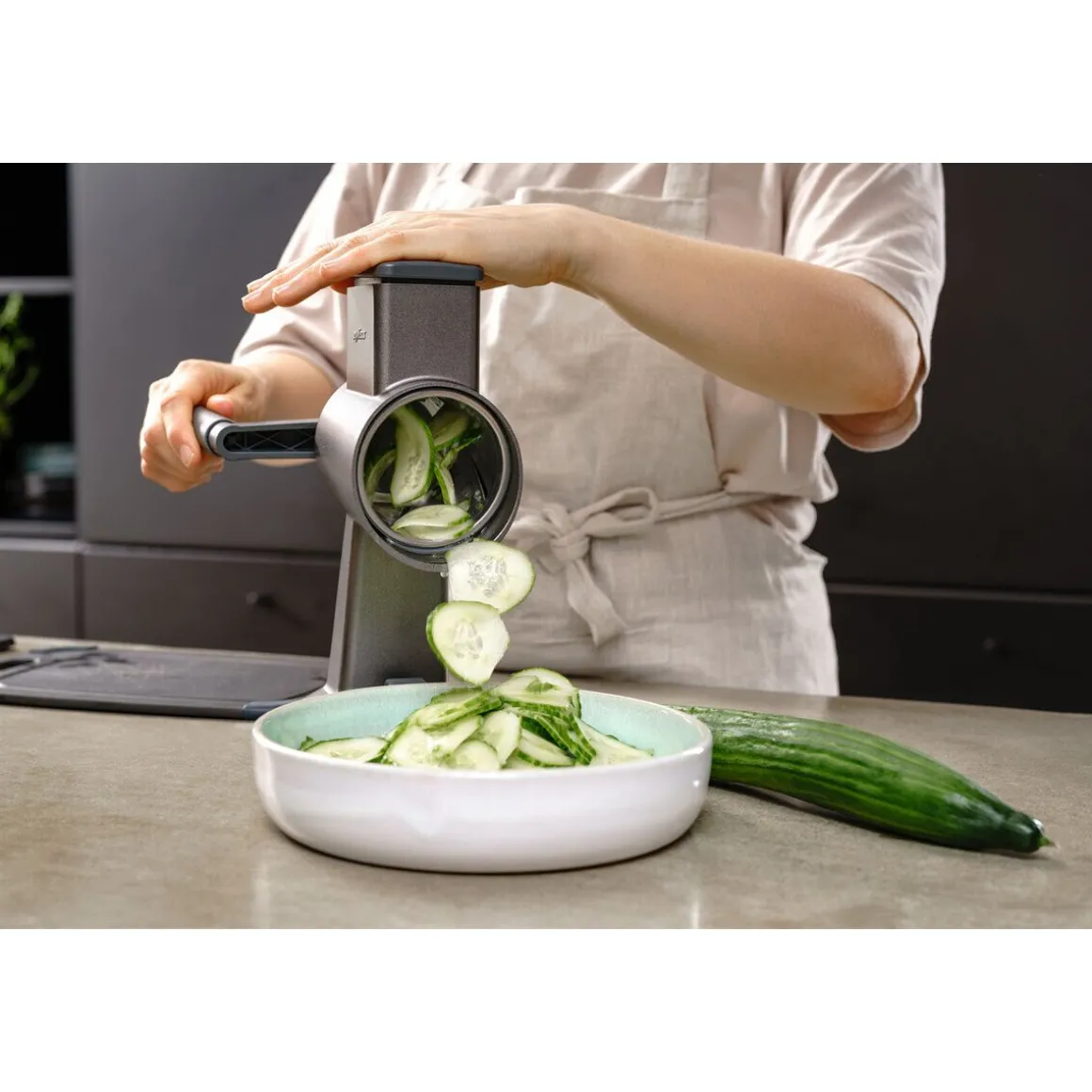 ZylissTrommelreibe 4-tlg. Gourmet schwarz